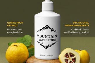 Natural Cosmos Hand & Body Wash mit Blumenduft "Mountain Expedition" - White Collection