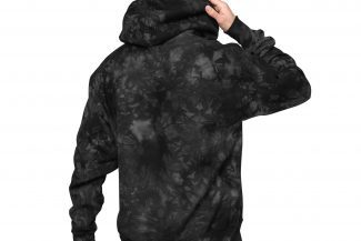 Unisex Champion-Batik-Kapuzenpullover „Tennis“ – Black Collection