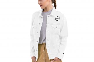Chris Bee Unisex-Baumwoll-Jeansjacke "Mountain Expedition" - White Collection