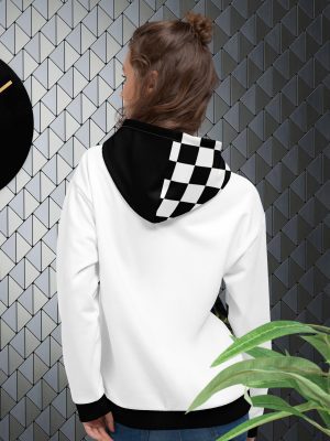 Chris Bee Recycelter Unisex-Kapuzenpullover mit Abstraktmotiv – Afrikanische Stammesfrau