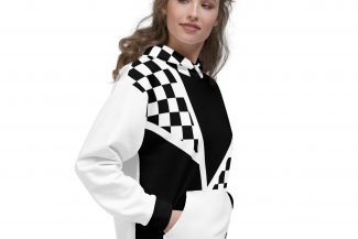 Unisex-Kapuzenpullover Schach Black&White