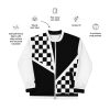 Unisex Bomberjacke Schachbrett Black&White – Bild 6