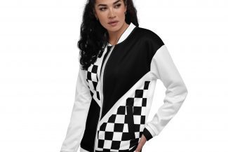 Unisex Bomberjacke Schachbrett Black&White