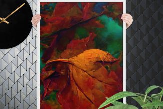 „Autumn“ – Herbst-Abstrakt – Gerahmtes Poster auf hochwertigem, mattem Papier